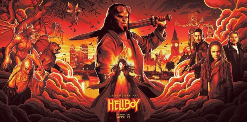 Bannière du film Hellboy réalisé par Neil Marshall pour la NYCC 2018