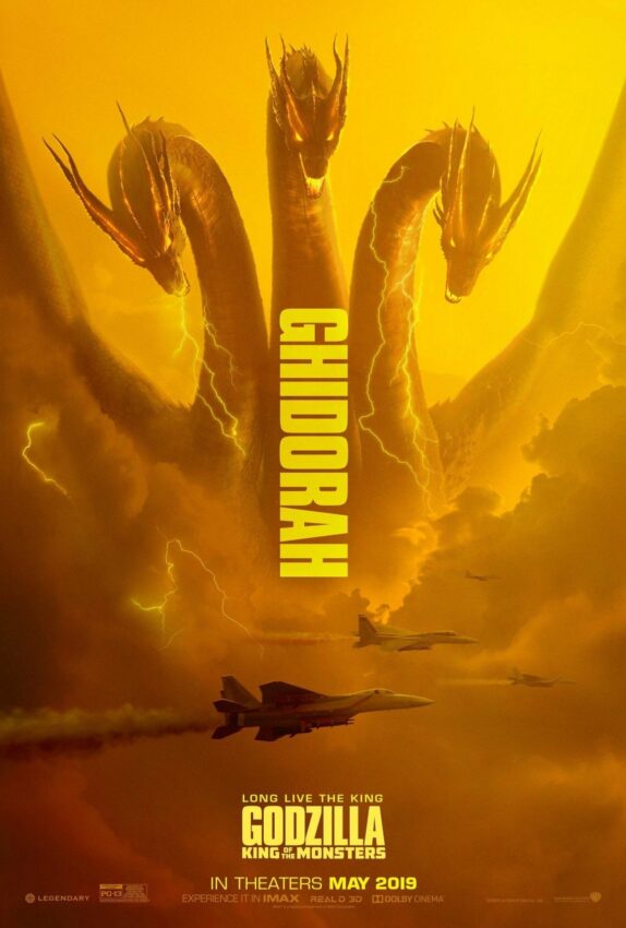 Poster du film Godzilla: King of the Monsters avec le Kaijū Ghidorah