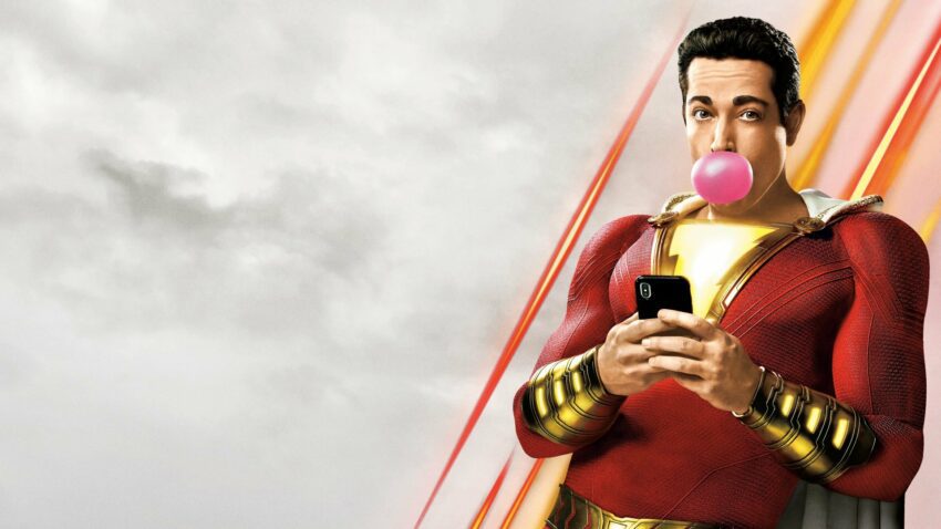 Bannière du film Shazam! réalisé par David F. Sandberg avec Zachary Levi