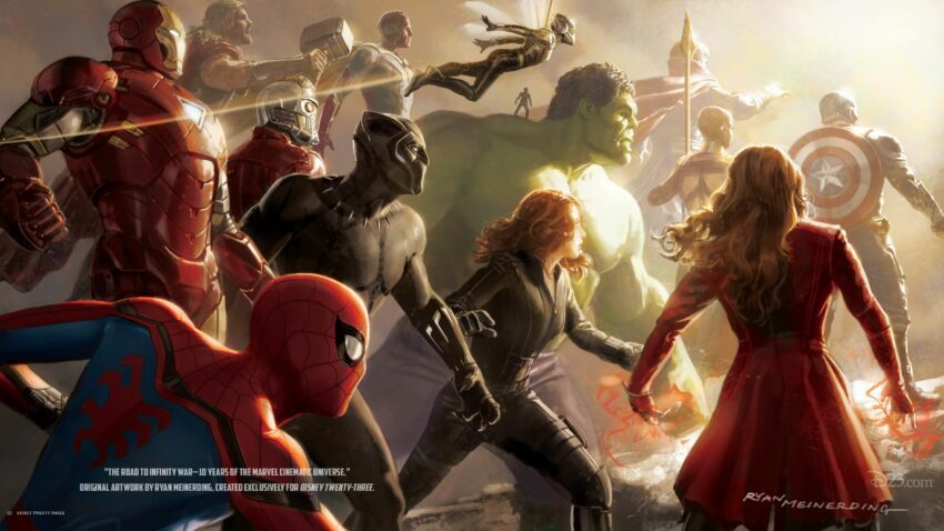 Concept Art Road to Infinity War par Ryan Meinerding