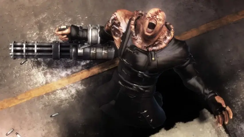Image du jeu vidéo Resident Evil avec le Némésis.