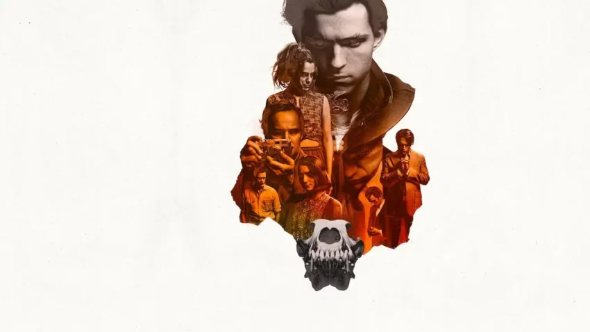 Bannière du film Netflix, Le Diable, tout le temps, réalisé par Antonio Campos avec Tom Holland, Bill Skarsgård, Riley Keough, Jason Clarke, Sebastian Stan, Haley Bennett, Harry Melling, Eliza Scanlen, Mia Wasikowska, Robert Pattinson.