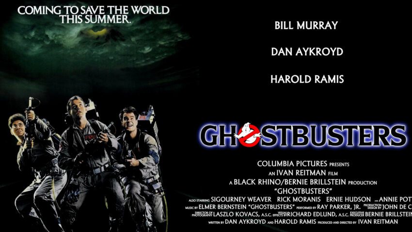 Bannière du film S.O.S. Fantômes (1984) réalisé par Ivan Reitman avec Bill Murray, Dan Aykroyd et Harold Ramis