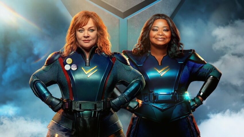Bannière du film Thunder Force écrit et réalisé par Ben Falcone avec Melissa McCarthy et Octavia Spencer