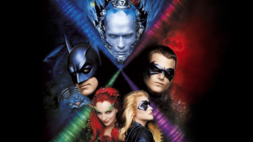 Bannière du film Batman et Robin réalisé par Joel Schumacher avec George Clooney, Arnold Schwarzenegger, Uma Thurman, Chris O'Donnell et Alicia Silverstone