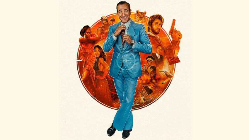 Bannière du film OSS 117 : Alerte rouge en Afrique noire réalisé par Nicolas Bedos avec Jean Dujardin, Pierre Niney, Fatou N’Diaye, Natacha Lindinger, Wladimir Yordanoff
