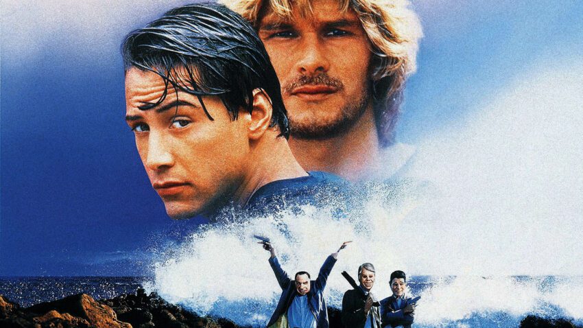Bannière du film Point Break réalisé par Kathryn Bigelow avec Keanu Reeves et Patrick Swayze