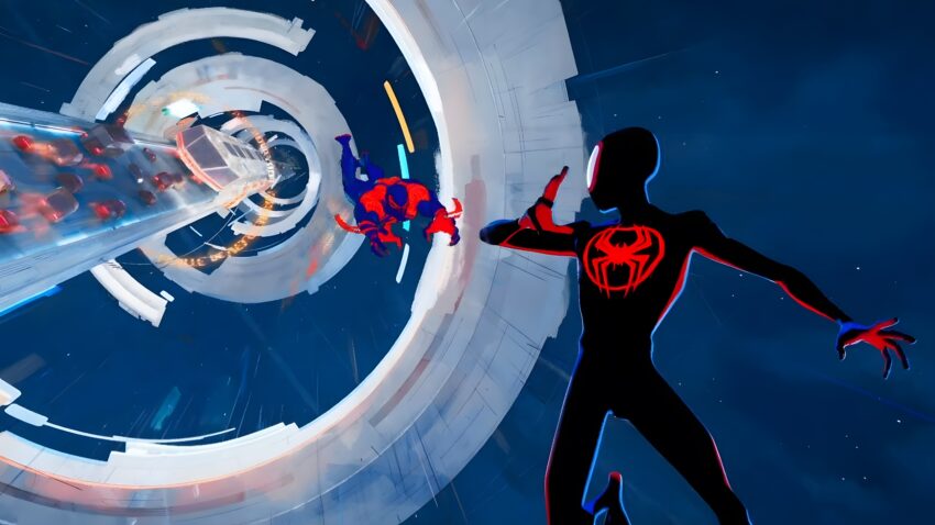Photo du film Spider-Man: Across the Spider-Verse (Partie Un) réalisé par Joaquim Dos Santos, Kemp Powers & Justin K. Thompson avec Miles Morales et Spider-Man 2099