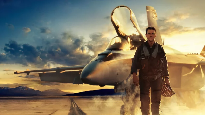 Bannière du film Top Gun : Maverick réalisé par Joseph Kosinski avec Tom Cruise.