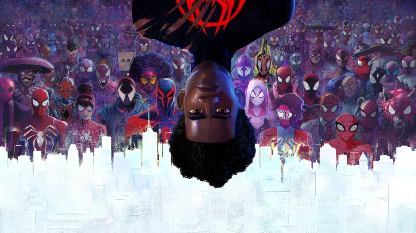 Bannière du film Spider-Man Across The Spider-Verse réalisé par Joaquim Dos Santos, Kemp Powers et Justin K. Thompson.