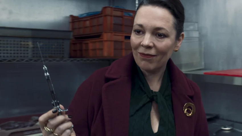 Photo de l'épisode 2 de la série Secret Invasion, « Coup d’État », avec Olivia Colman.