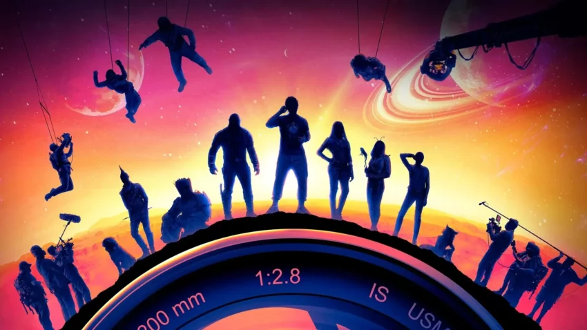 Bannière de Marvel Studios : Rassemblement : le making-of de Les Gardiens de la Galaxie Volume 3.