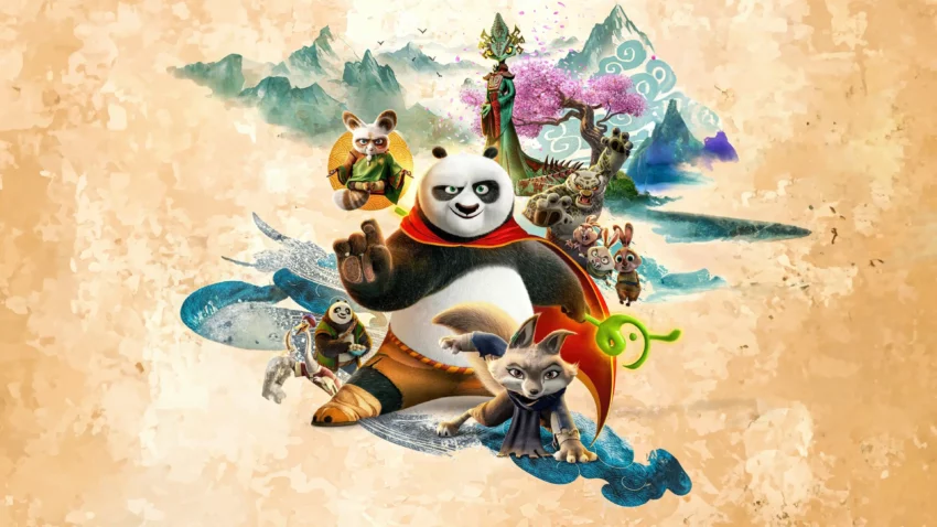 Bannière du film Kung Fu Panda 4.