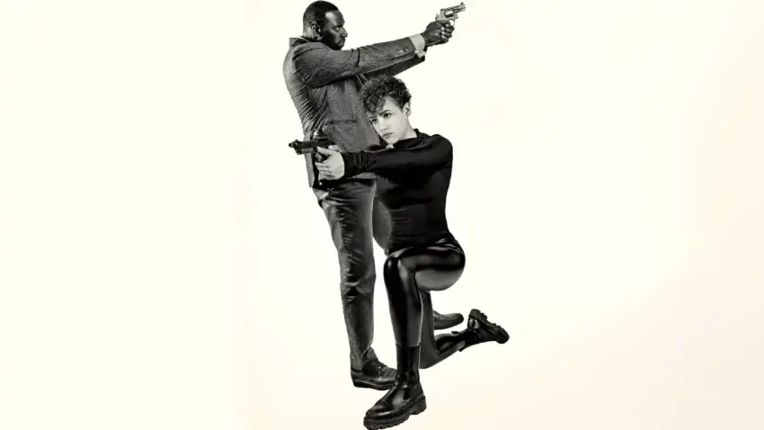 Bannière du film The Killer (2024) réalisé par John Woo avec Nathalie Emmanuel et Omar Sy.