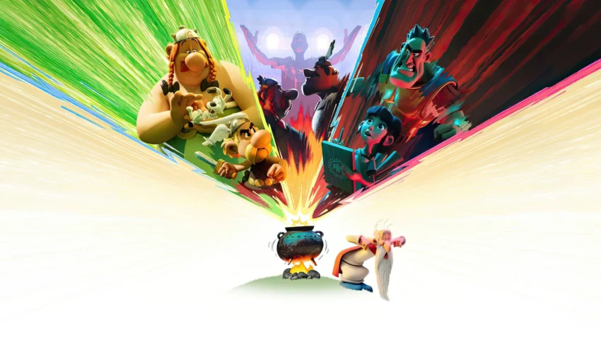 Bannière de la mini-série Astérix & Obélix : Le Combat des Chefs créée par Alain Chabat, Benoît Oullion et Pierre-Alain Bloch.