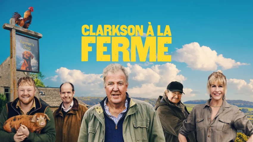 Bannière de la saison 4 de la série Clarkson à la ferme.