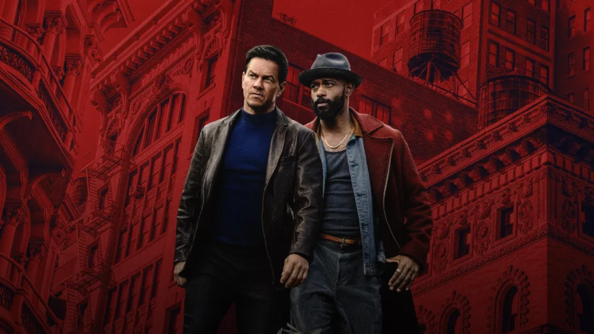 Bannière du film de 2025, Play Dirty, avec Mark Wahlberg et LaKeith Stanfield.