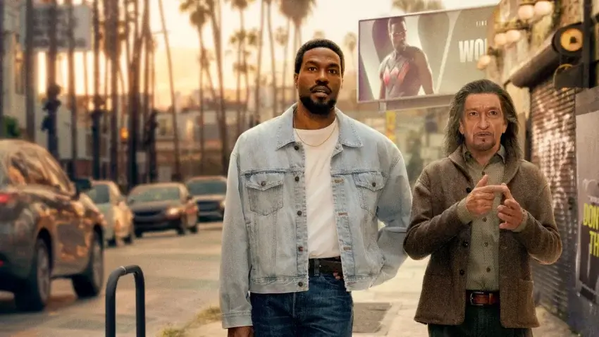 Bannière de la série MCU, Wonder Man avec Yahya Abdul-Mateen II et Ben Kingsley.