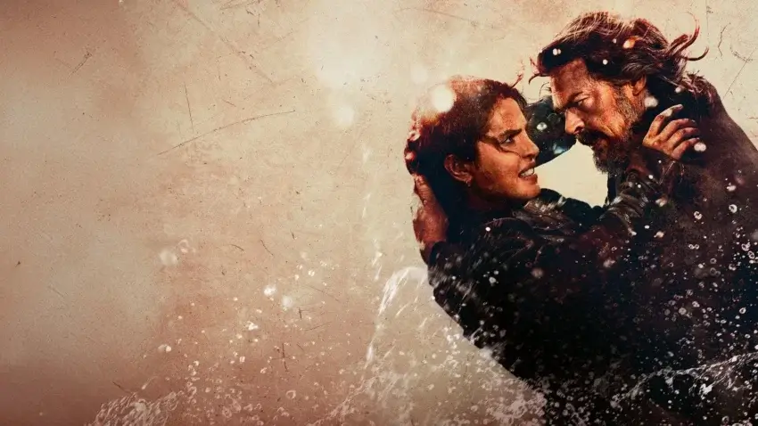 Bannière du film La Falaise (2026) avec Priyanka Chopra et Karl Urban.