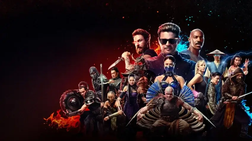 Bannière du film Mortal Kombat II (2026) réalisé par Simon McQuoid avec Karl Urban, Adeline Rudolph, Jessica McNamee, Josh Lawson, Ludi Lin, Mehcad Brooks, Tati Gabrielle, Lewis Tan, Damon Herriman, Chin Han, Tadanobu Asano, Joe Taslim et Hiroyuki Sanada.