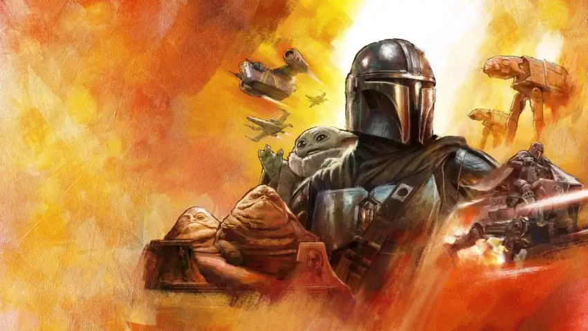 Bannière du film Star Wars : The Mandalorian and Grogu (2026) avec Pedro Pascal, Jeremy Allen White, Brendan Wayne, Lateef Crowder et Sigourney Weaver.