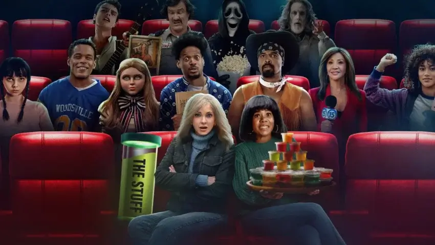 Bannière du film Scary Movie (2026) avec Marlon Wayans, Shawn Wayans, Anna Faris et Regina Hall.